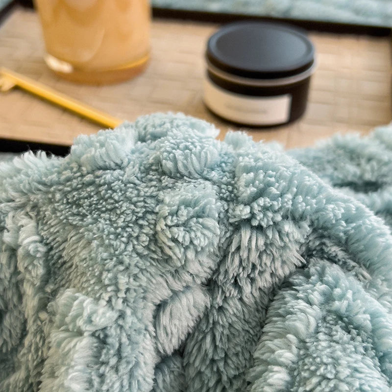LambCozy | Couverture épaisse d'hiver en laine d'agneau
