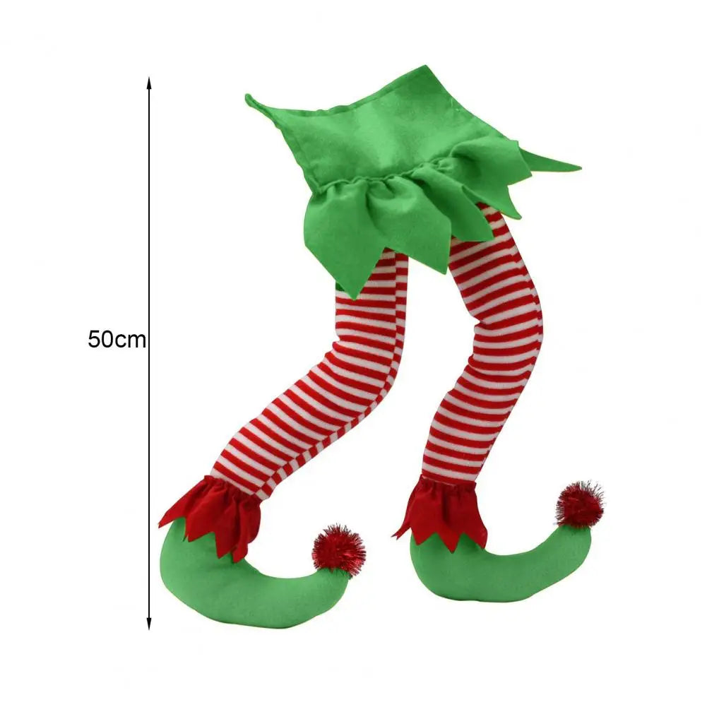 Jambes de lutin - Jambes de lutin en peluche pour décorations de Noël