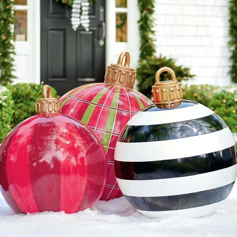 Ornement de jardin | énorme boule de Noël gonflable en PVC