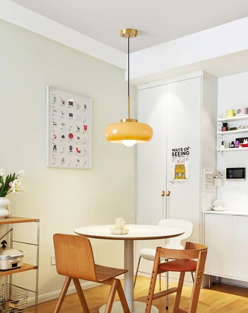 Orvalo - Luminaire Suspension en Verre et Cuivre | Design nordique moderne avec douille E27