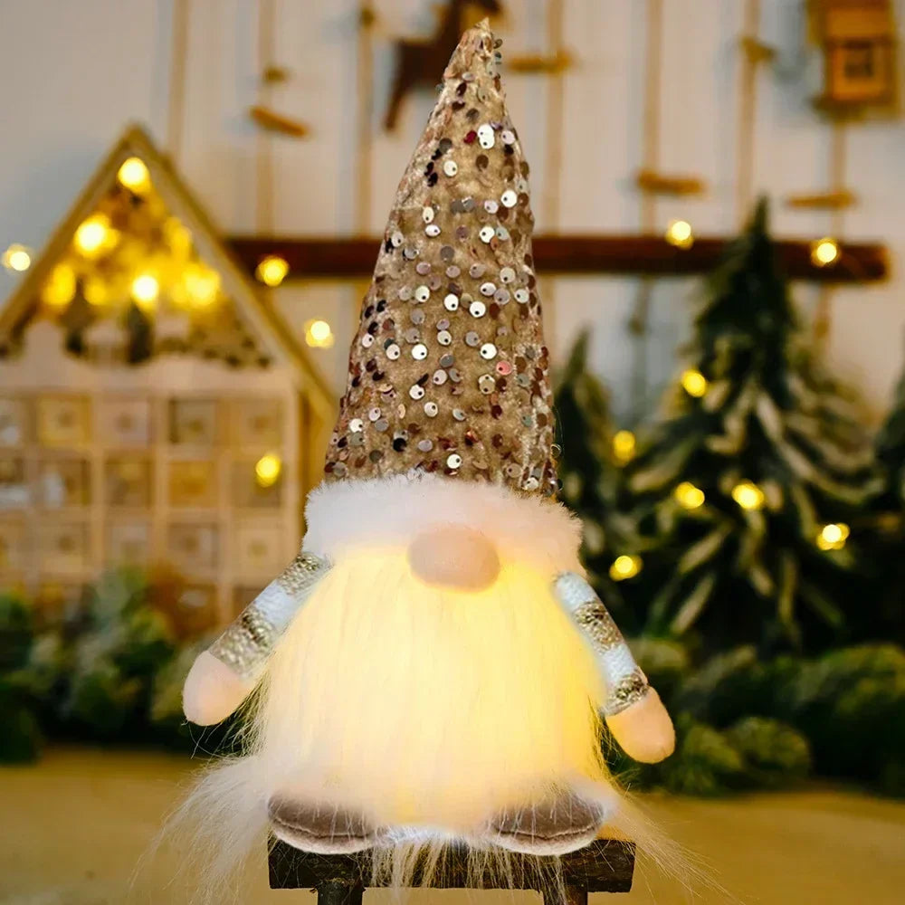 Gnome de Noël - Décoration lumineuse de Noël pour la maison