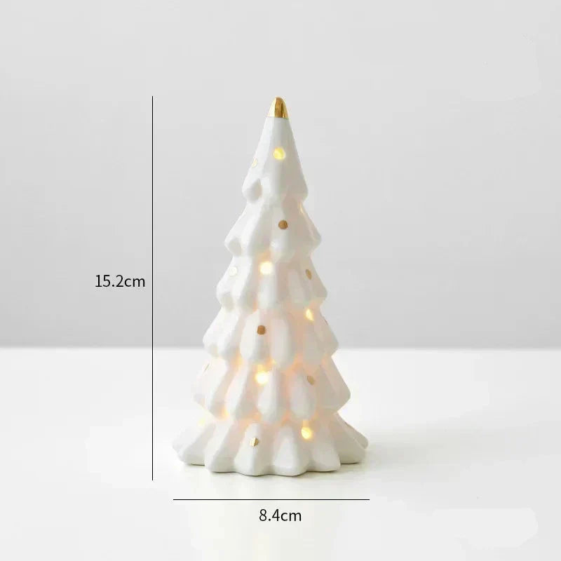 Bonhomme de neige lumineux - Bonhomme de neige en céramique éclairant