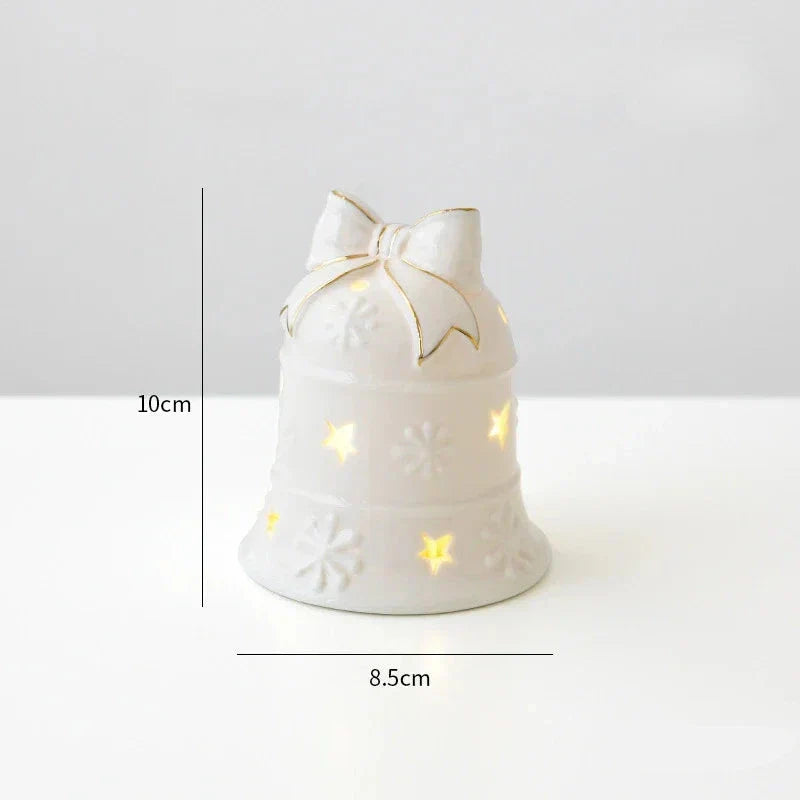 Bonhomme de neige lumineux - Bonhomme de neige en céramique éclairant