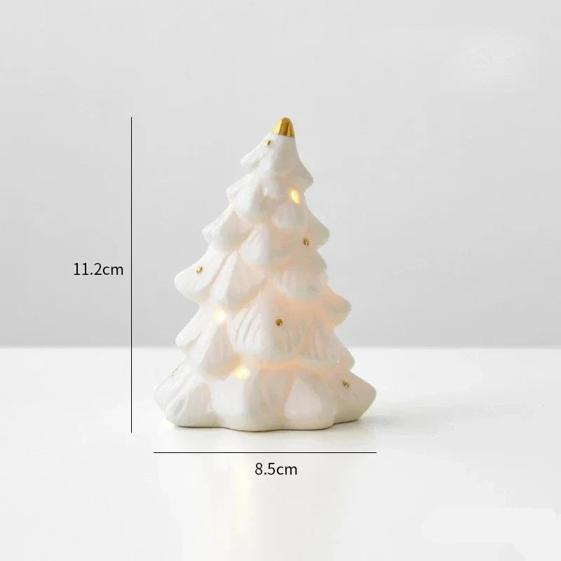 Bonhomme de neige lumineux - Bonhomme de neige en céramique éclairant