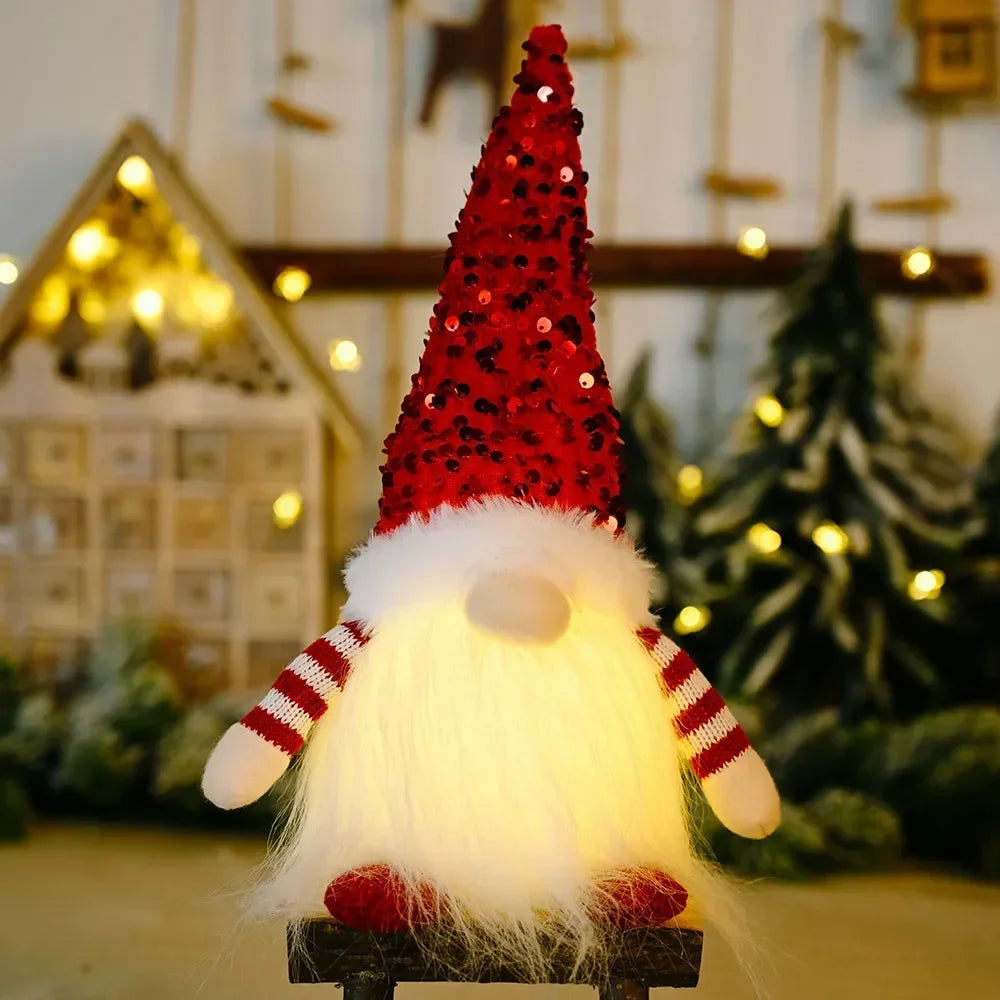 Gnome de Noël - Décoration lumineuse de Noël pour la maison