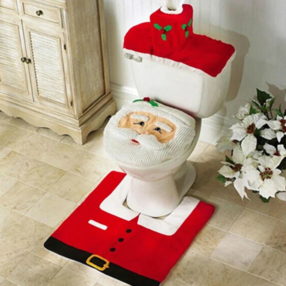 JollySanta | Couvre WC avec design de Noël