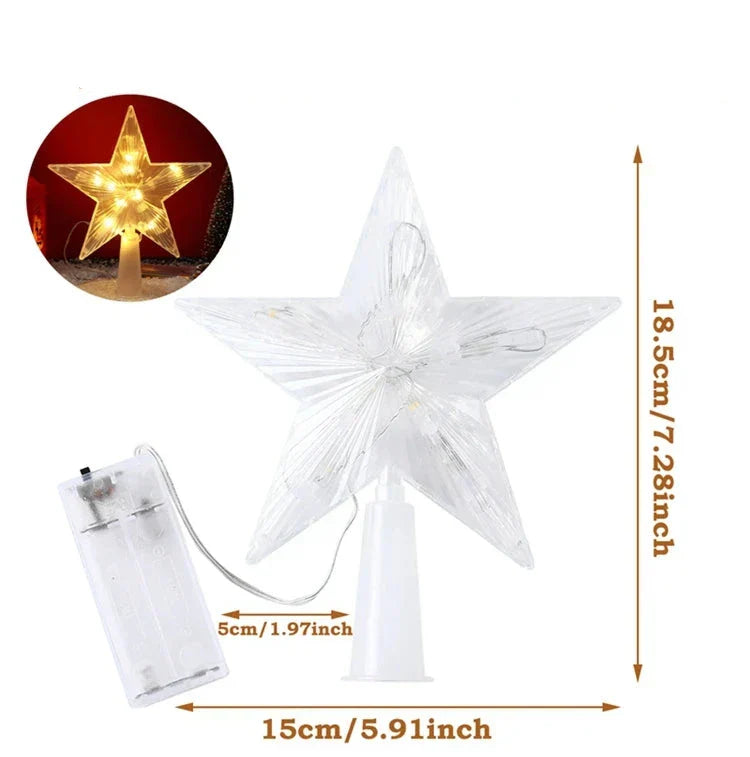 Starlit - Étoile illuminée pour le sommet du sapin de Noël