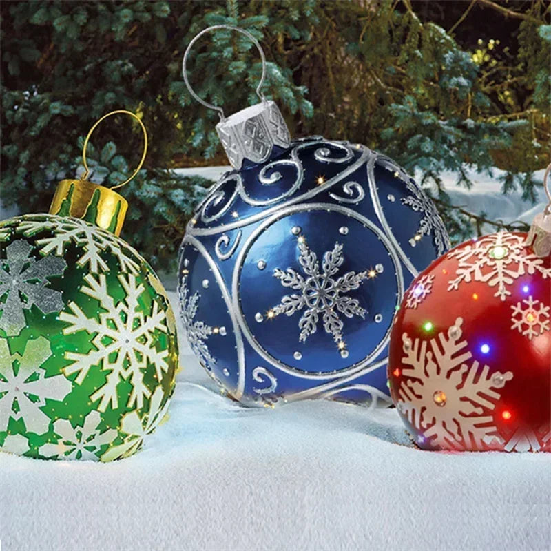 Ornement de jardin | énorme boule de Noël gonflable en PVC
