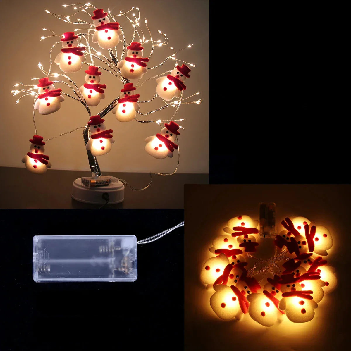 Guirlande lumineuse de Noël SnowmanGlow