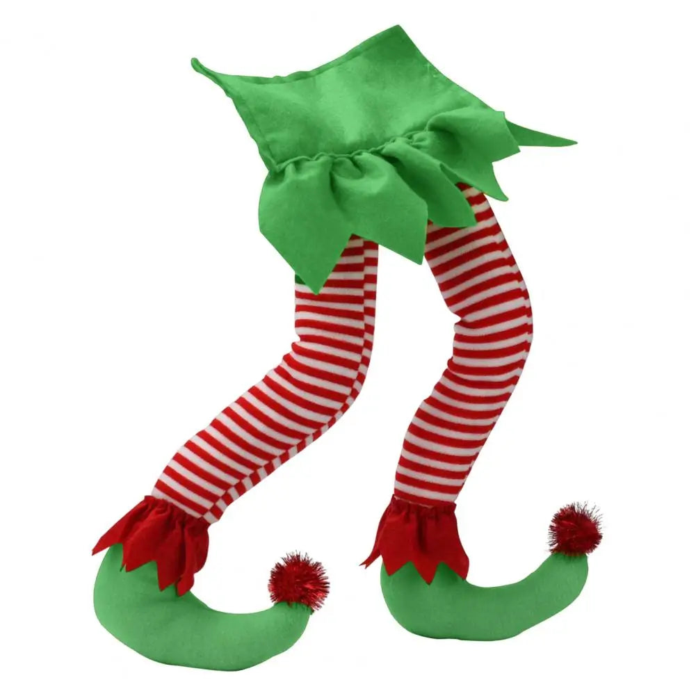Jambes de lutin - Jambes de lutin en peluche pour décorations de Noël