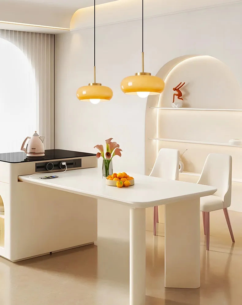 Orvalo - Luminaire Suspension en Verre et Cuivre | Design nordique moderne avec douille E27