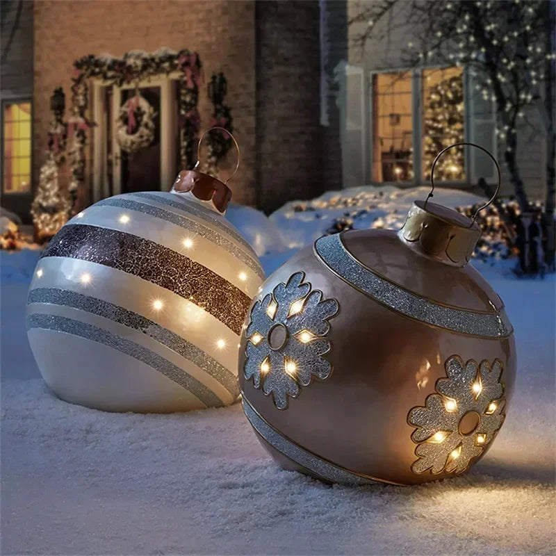 Ornement de jardin | énorme boule de Noël gonflable en PVC