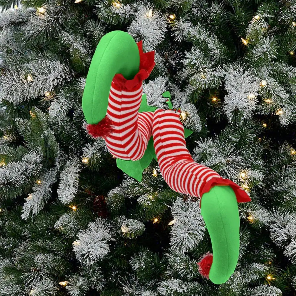 Jambes de lutin - Jambes de lutin en peluche pour décorations de Noël