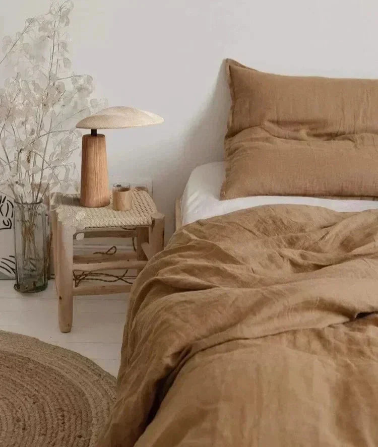 WabiGlow - Lampe de Table en Bois Vintage avec Éclairage LED Zen
