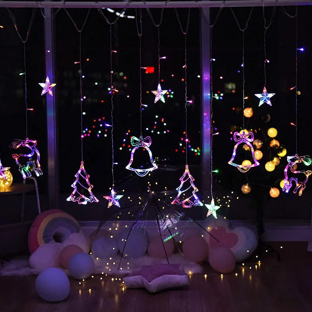 Lumières Festives - Guirlande en forme d'étoile et de lune