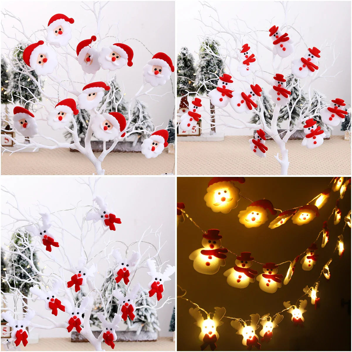 Guirlande lumineuse de Noël SnowmanGlow