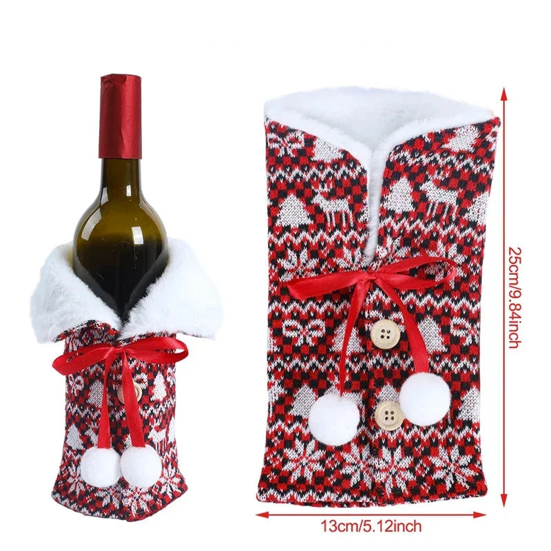 Réchauffeur de vin - Housse de bouteille de vin pour Noël