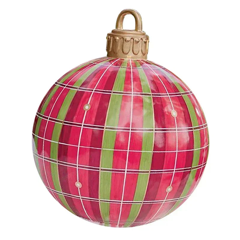 Ornement de jardin | énorme boule de Noël gonflable en PVC