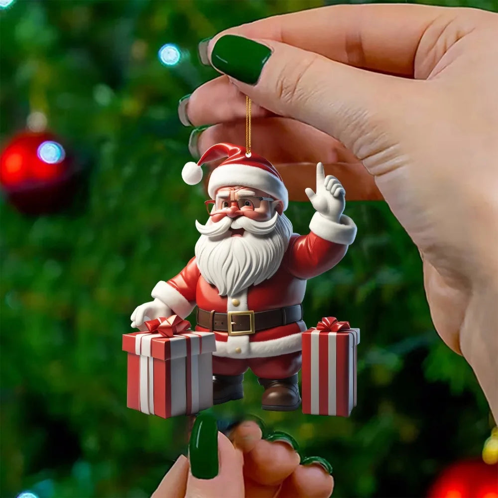 FestiveClaus | Ornement de Noël en forme de Père Noël suspendu