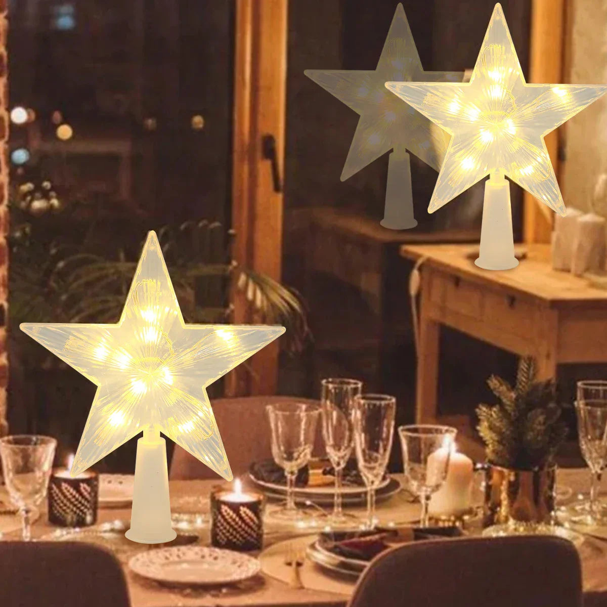 Starlit - Étoile illuminée pour le sommet du sapin de Noël