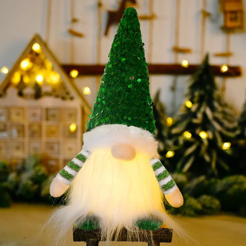 Gnome de Noël - Décoration lumineuse de Noël pour la maison