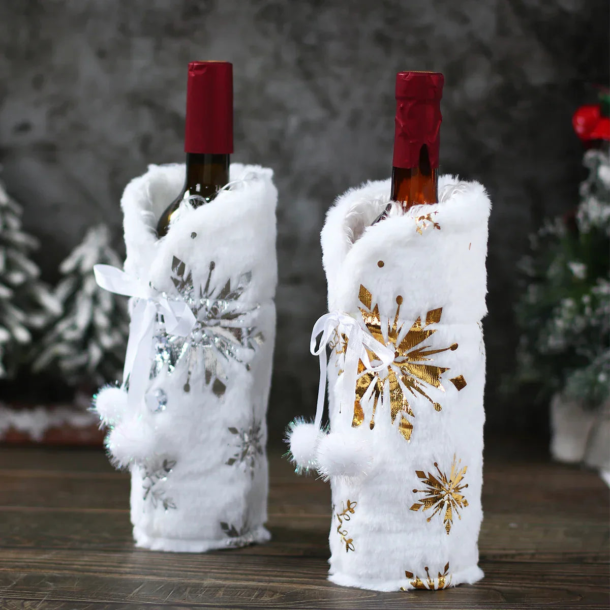 Réchauffeur de vin - Housse de bouteille de vin pour Noël