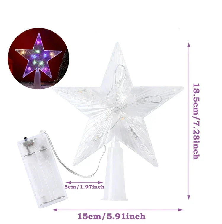 Starlit - Étoile illuminée pour le sommet du sapin de Noël
