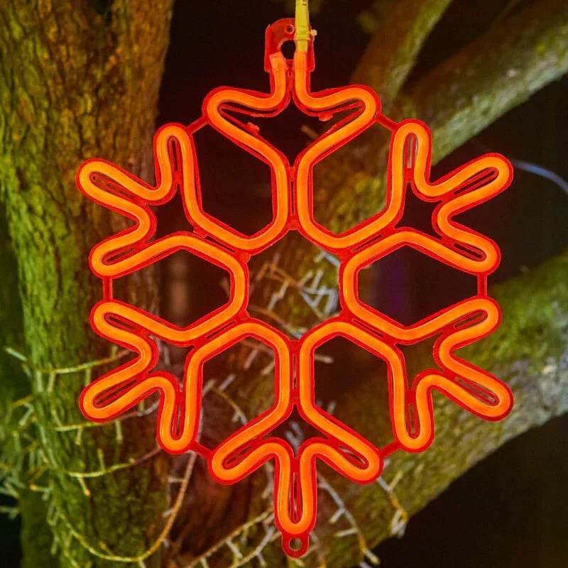 Étoile d'Hiver - Lumières LED Flocon de Neige Étincelant