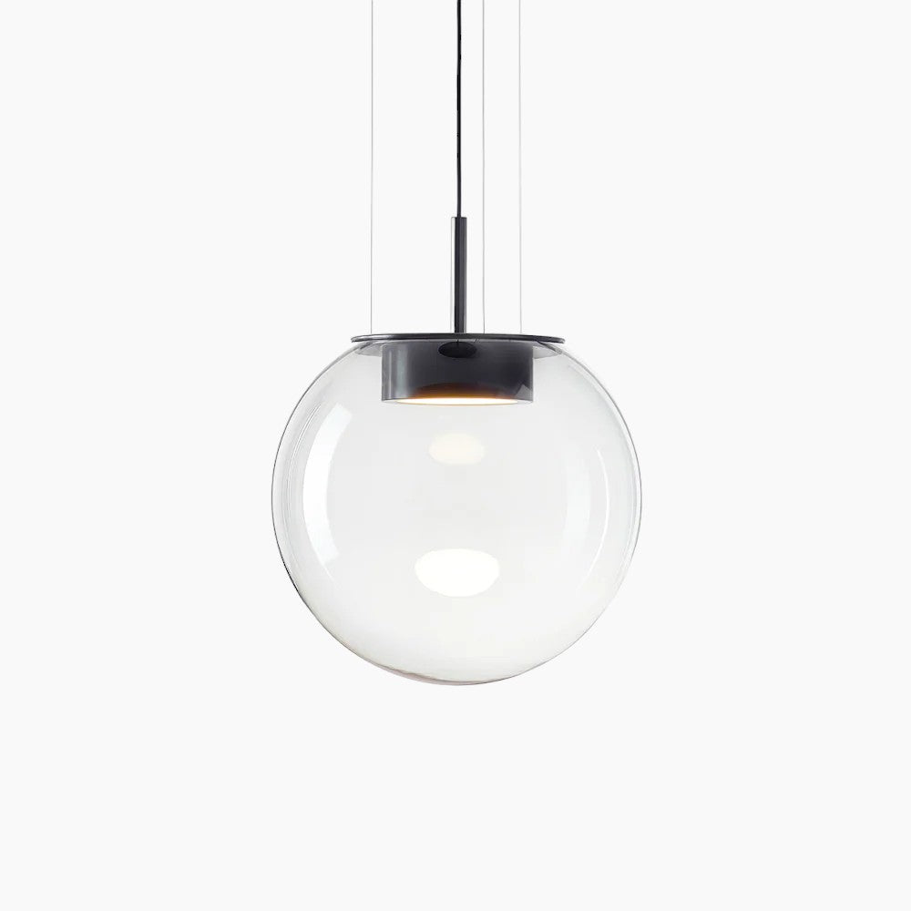 GalvaLux - Lustre LED Moderne | Abat-jour luxueux en verre et finition galvanisée