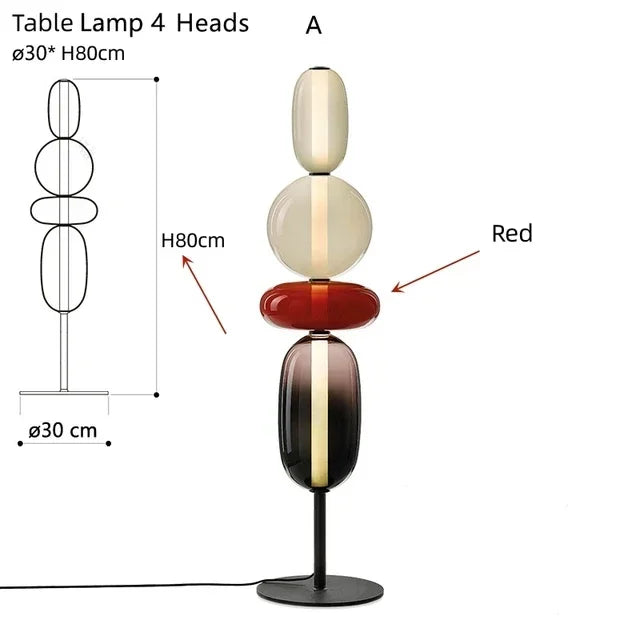 RomaGlow | Lampe en verre coloré italienne