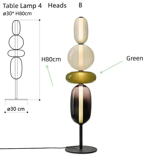 RomaGlow | Lampe en verre coloré italienne