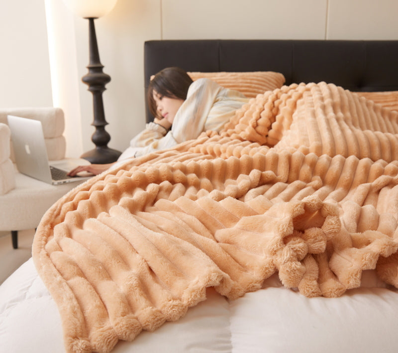 CuddleWave | Couverture en polaire corail épaisse