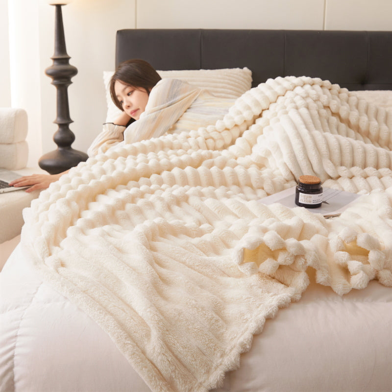 CuddleWave | Couverture en polaire corail épaisse