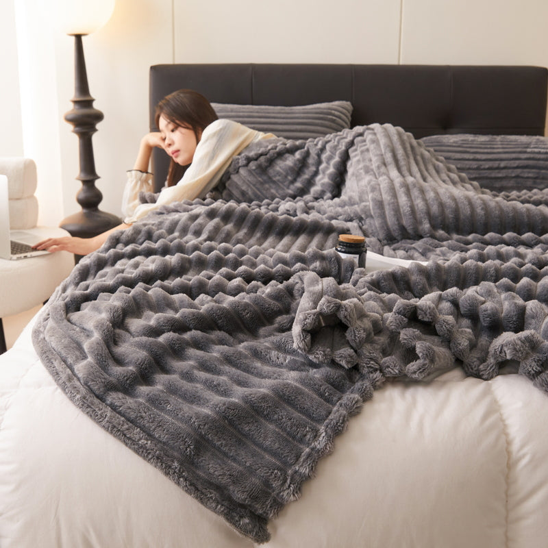 CuddleWave | Couverture en polaire corail épaisse