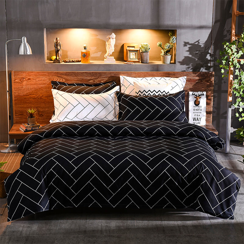 GeoDream | Ensemble de linge de lit moderne avec imprimé