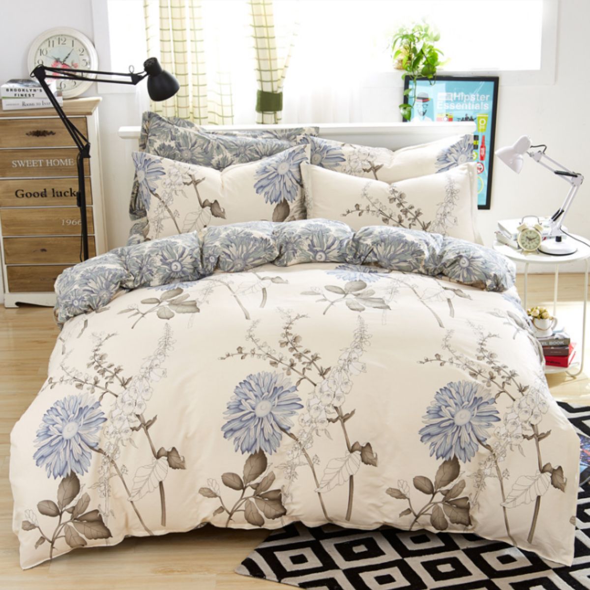 GeoDream | Ensemble de linge de lit moderne avec imprimé