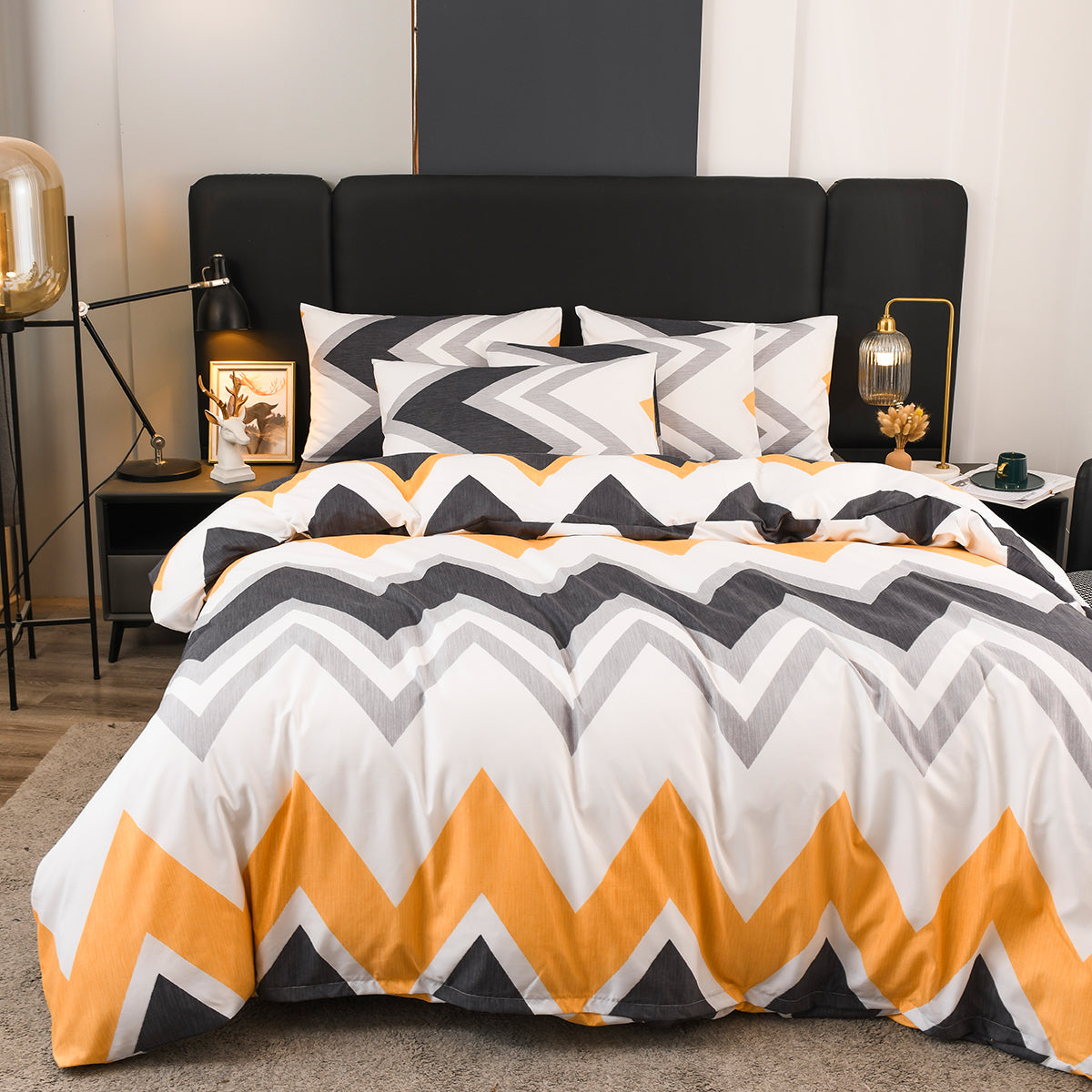 GeoDream | Ensemble de linge de lit moderne avec imprimé