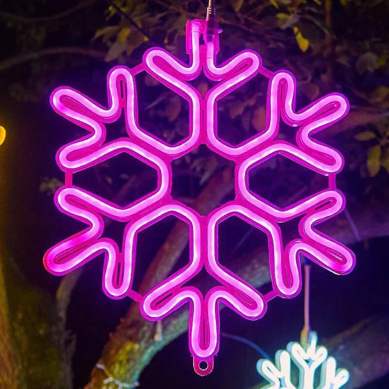 Étoile d'Hiver - Lumières LED Flocon de Neige Étincelant