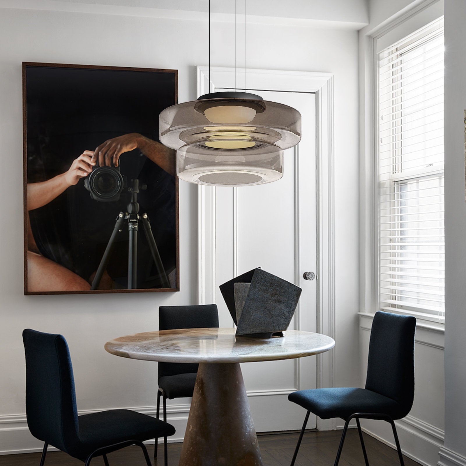 Clario - Suspensions en Verre Modernes | Lampes LED réglables pour intérieurs contemporains