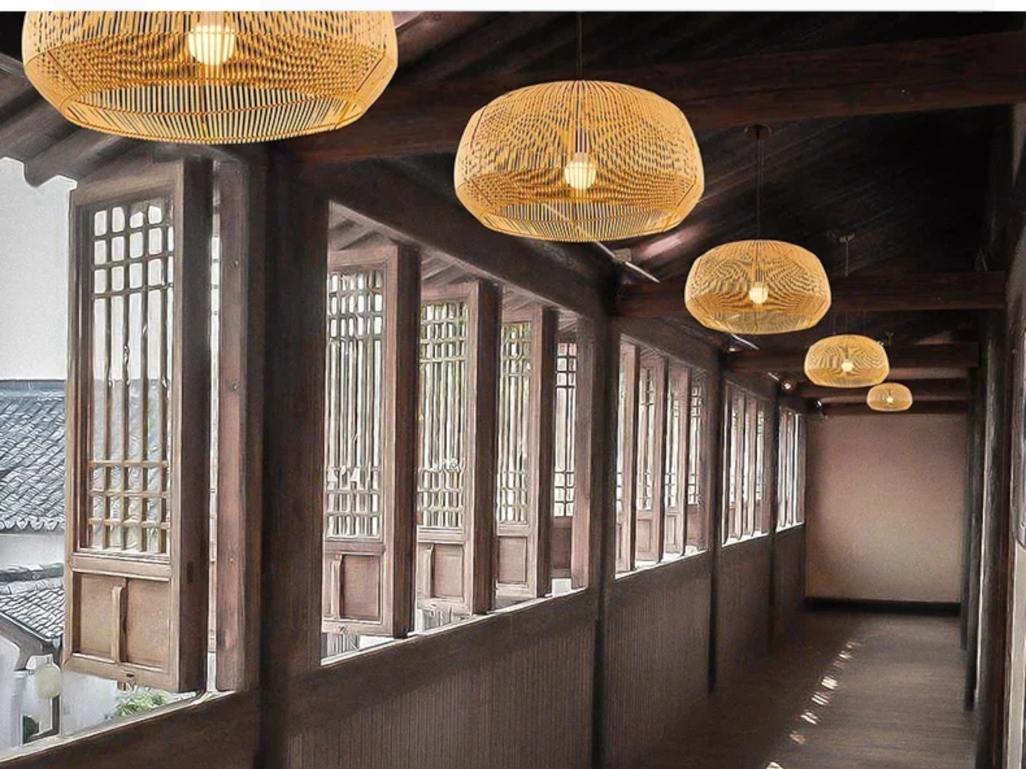 Bambooria - Luminaires Suspendus en Rotin | Éclairage contemporain en bambou naturel fait main