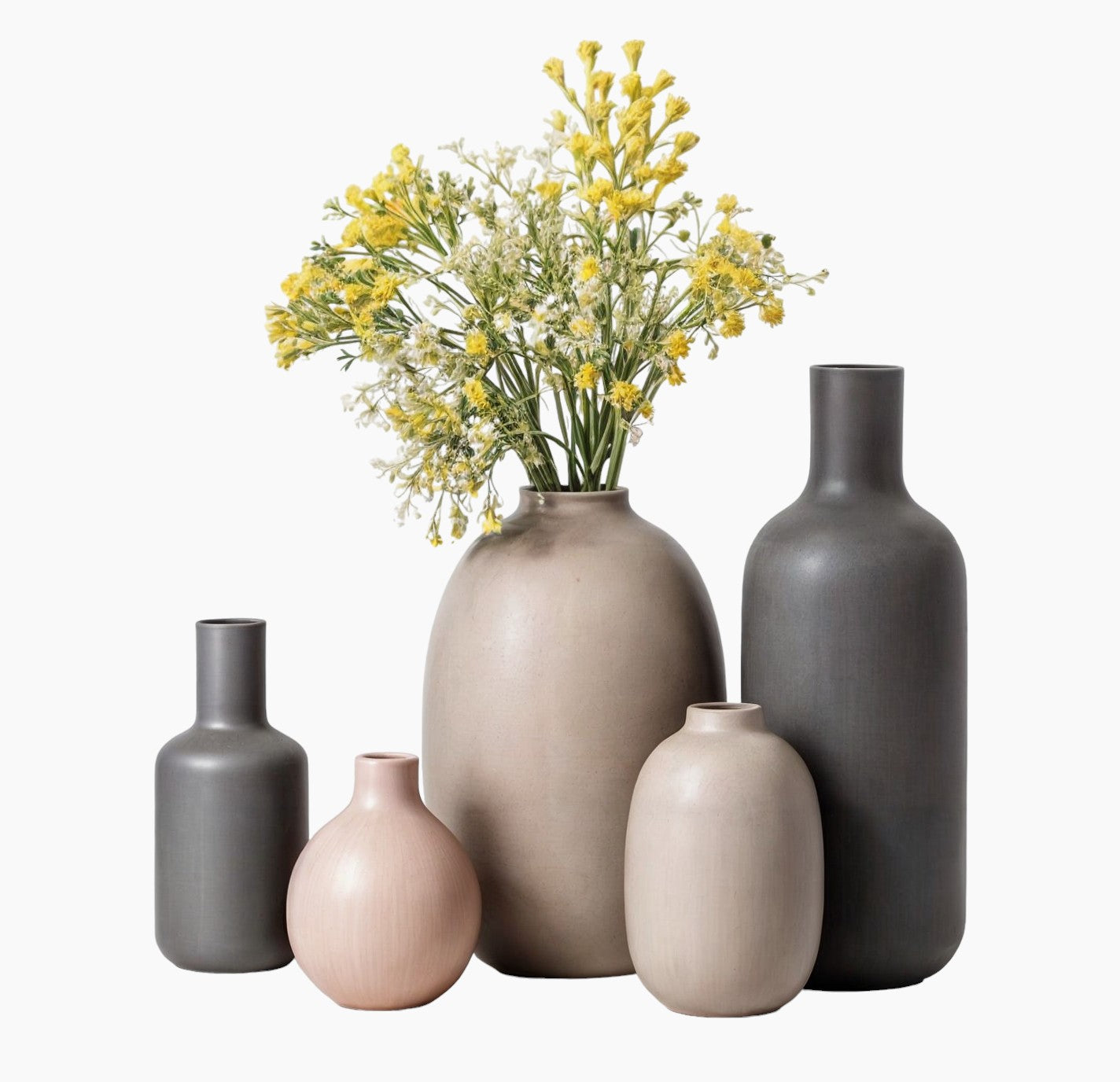 Collection de Vases en Céramique Modernes | Décoration Intérieure Élégante Minimaliste Multicolore