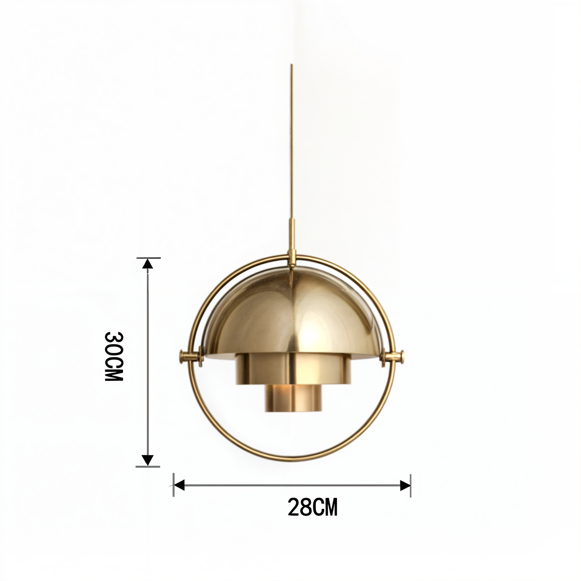 Chromea - Luminaires Suspendus Modernes | Verre et fer avec douille E27 plaquée chrome