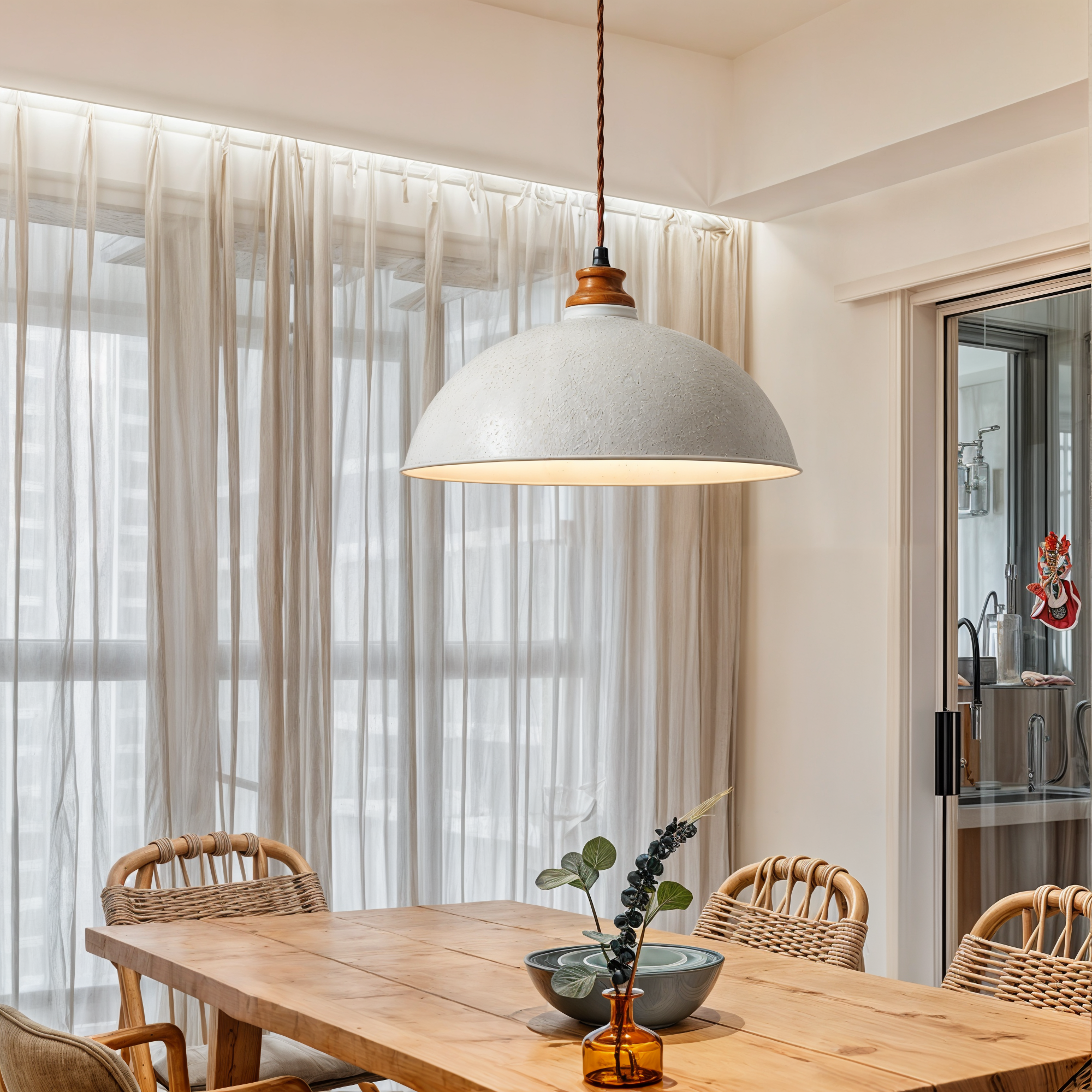 LineaForge - Luminaires Suspendus Modernes | Éclairage en fer forgé blanc à hauteur réglable
