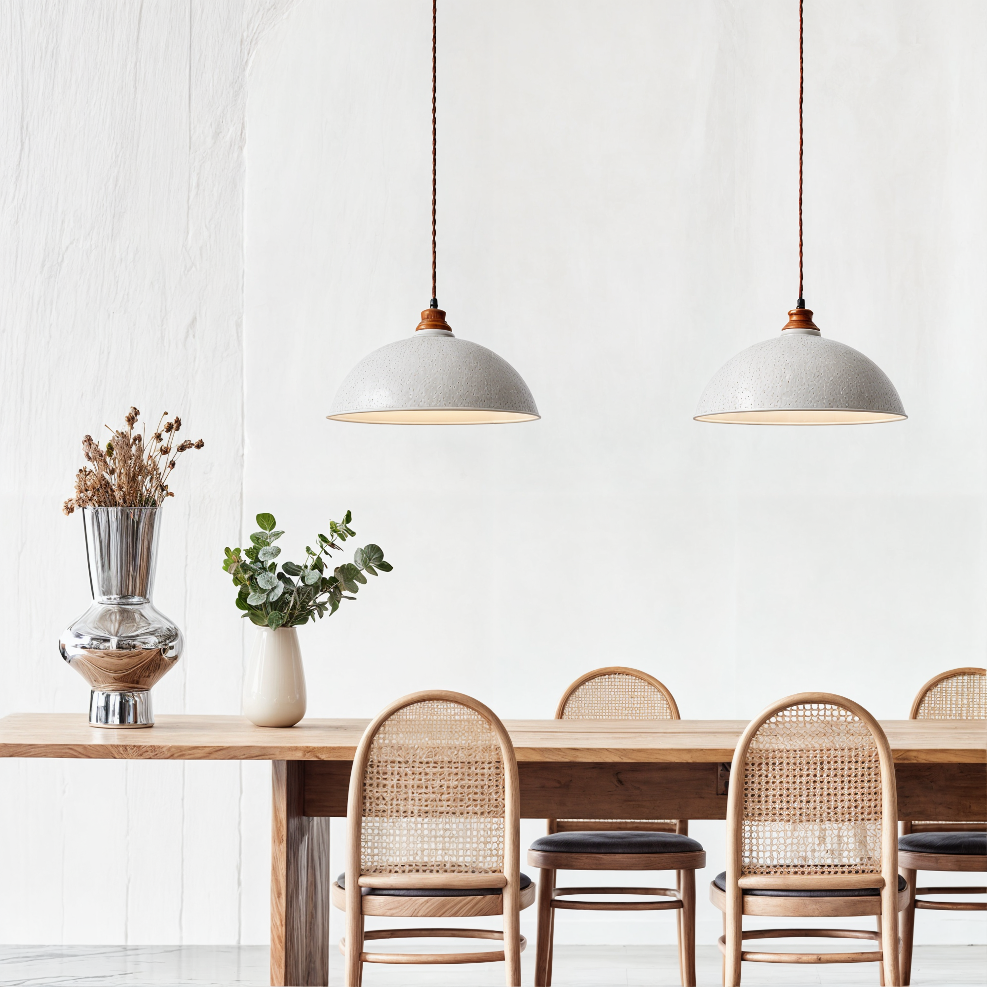 LineaForge - Luminaires Suspendus Modernes | Éclairage en fer forgé blanc à hauteur réglable