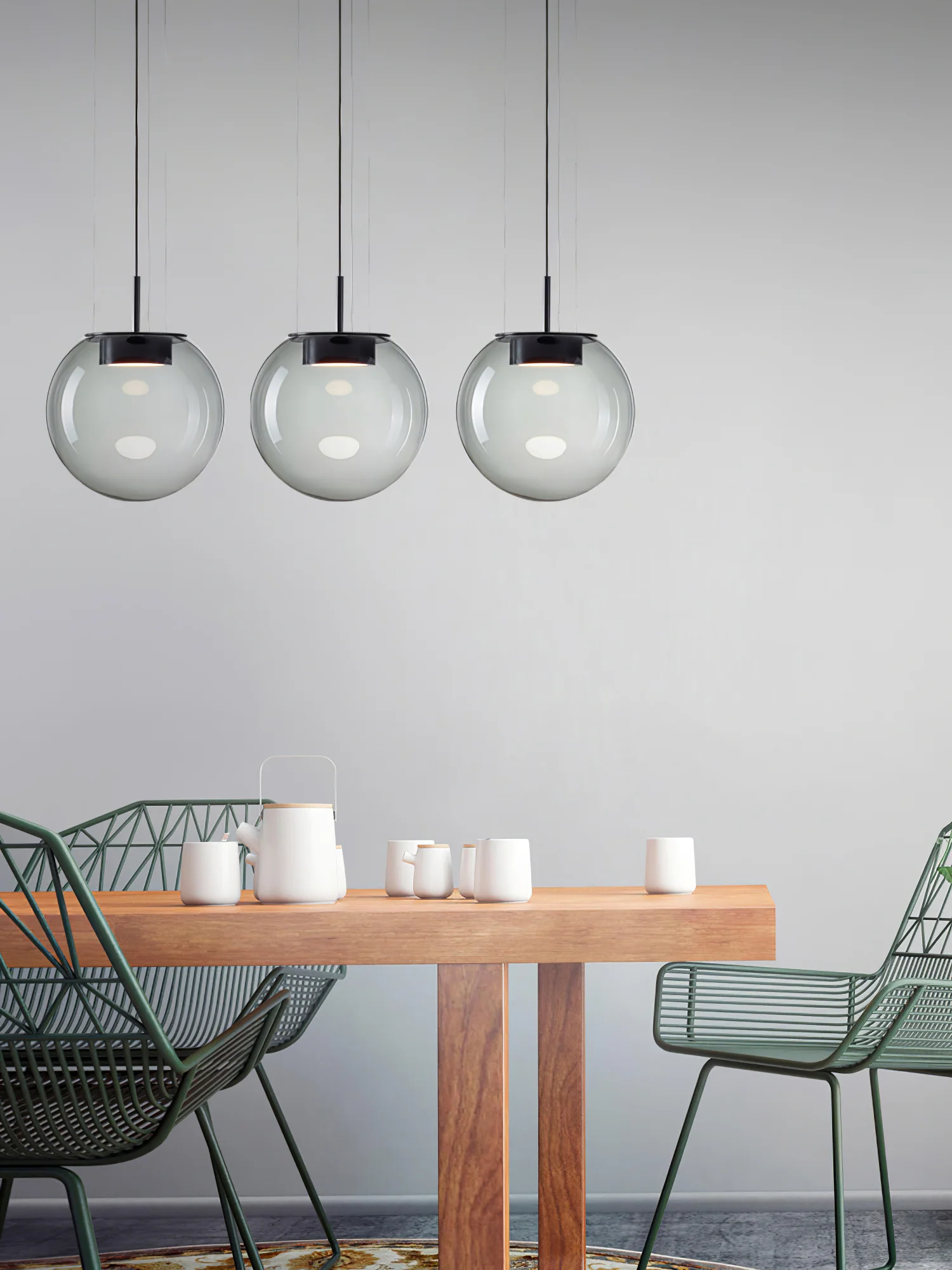 GalvaLux - Lustre LED Moderne | Abat-jour luxueux en verre et finition galvanisée