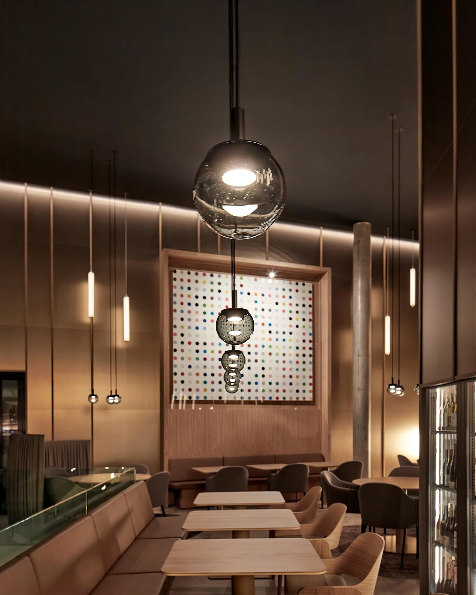 GalvaLux - Lustre LED Moderne | Abat-jour luxueux en verre et finition galvanisée