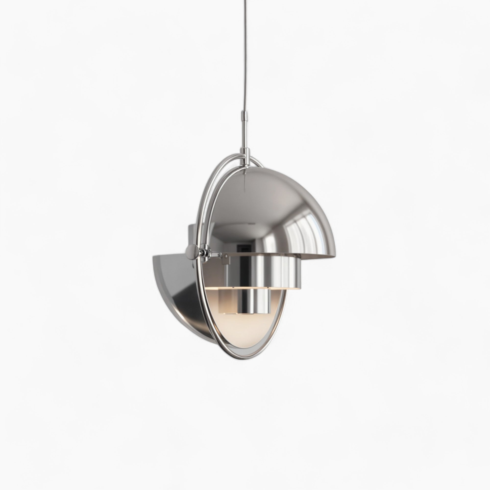 Chromelle - Suspensions Modernes en Verre et Fer | Douilles E27 en chrome poli