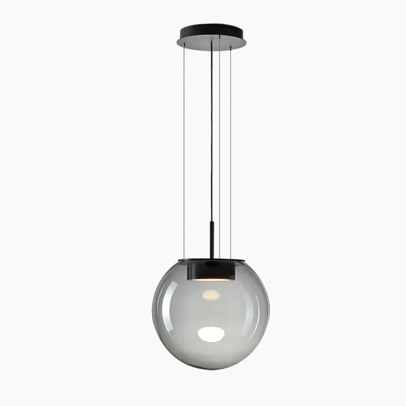 GalvaLux - Lustre LED Moderne | Abat-jour luxueux en verre et finition galvanisée