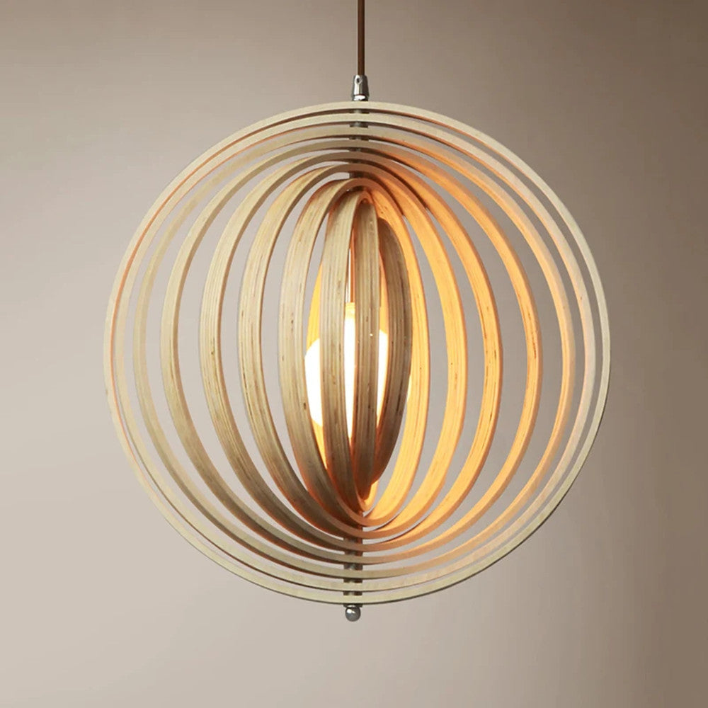 Abat-jours en bois faits main | Éclairage LED style japonais