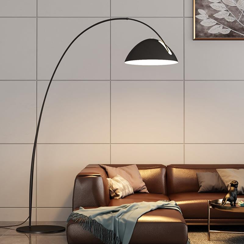 PlumaLight - Lampadaire Arc Courbé | Éclairage LED pour salons élégants